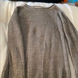 Waffle knit sweater